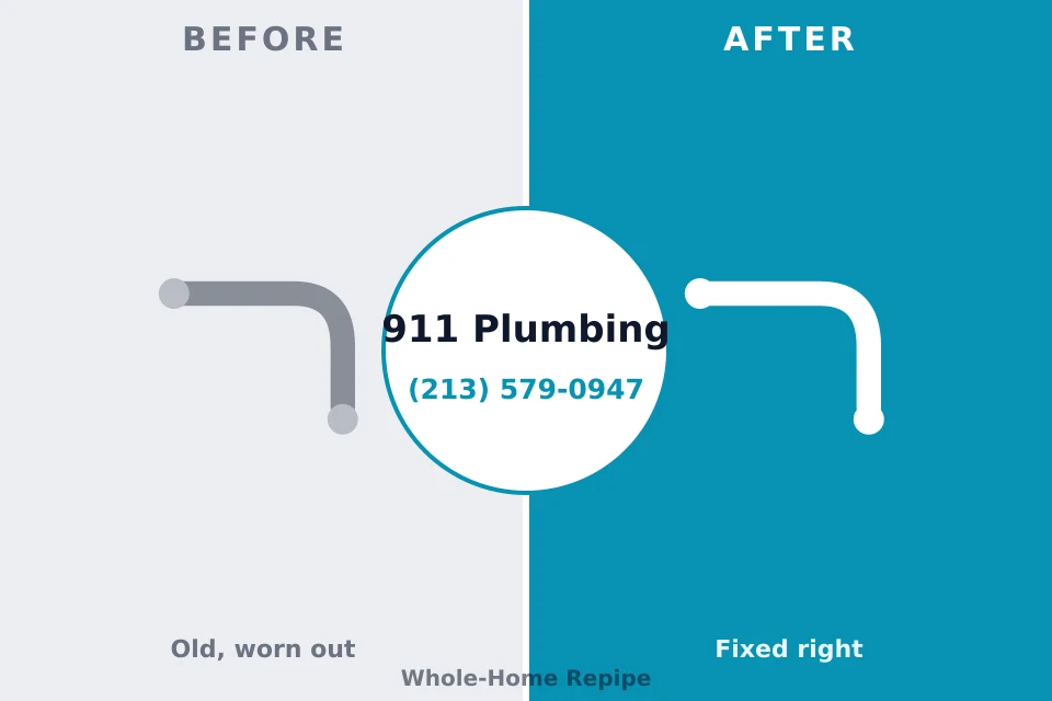 Before and after: plumbing company Miramar Beach, FL